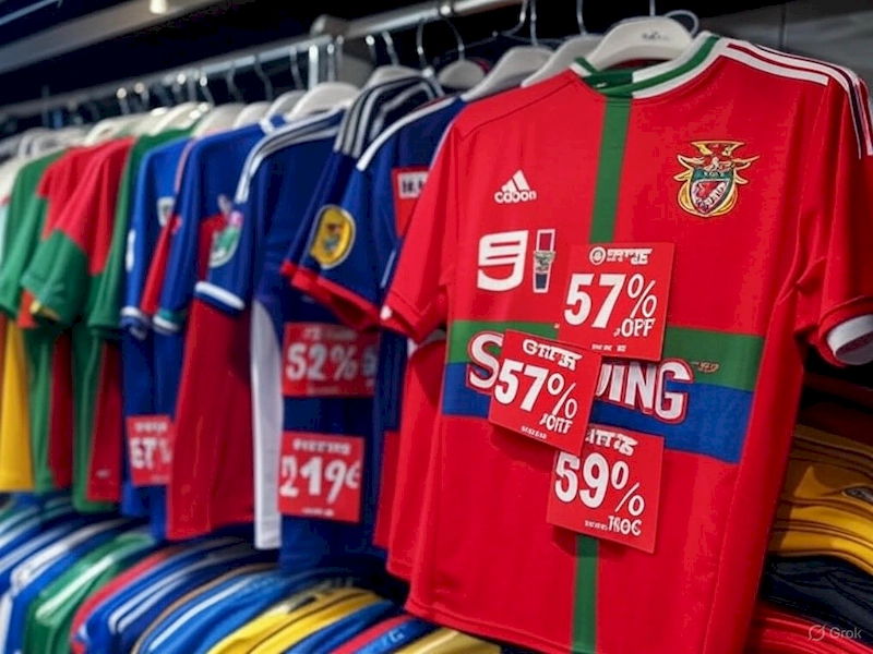 Camisolas de futebol em promoção Seleção Portuguesa e SL Benfica por 29€ com 57 de desconto no futebolcamisolasptcom